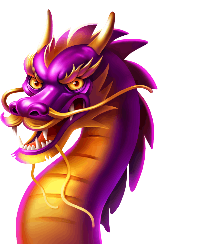 Нарисованный фиолетовый дракон